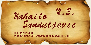 Mahailo Sanduljević vizit kartica